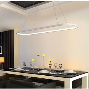 Lampade a sospensione Moderno conciso ovale Loft Lampadario a LED Moda Ufficio Luce Calda Sala da pranzo Cafe Bar Apparecchi a sospensione