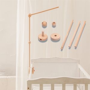 7Pc Assembly Rattles Bracket SetInfant Crib Mobile Bed Bell Bracket Protection born Baby Toys Wooden Bed Bell Accessories 220531