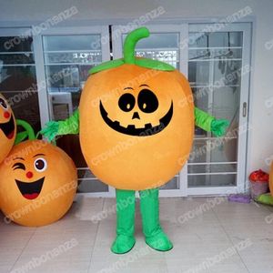 Halloween Cute Pumpkin Mascot Costumes Cartoon Mascot Apparel Performance Carnival Adult Size Abbigliamento pubblicitario promozionale