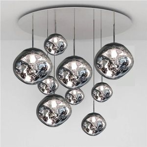 Lâmpadas pendentes Nordic LED PVC Lights Designer Modern teto decoração de arte suspensa Lâmpada para jantar Cozinha de sala