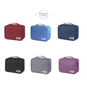 Multifunctional Portable Zipper Storage Bags Waterproof Digital Bag Traveling Cosmetic Data Cable Charger Organizer LT0012