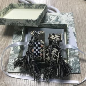 High quality rope woven bracelet Embroidery bracelet tassel famous brand jewelry fabric bracelet freindship with box gift shi234Z