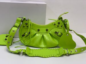 Luxury Design Fashion Le Cagole Borse fatte a mano Borse a tracolla Borsa a tracolla da donna Borsa a tracolla da donna retrò di grande capacità Borsa da moto con secchiello cosmetico