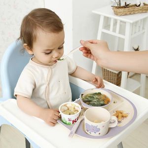Dinnerware Sets Children Dishes Baby Kids Child Bamboo Set Dinner Plates For And Of Tableware SetsDinnerwareDinnerware