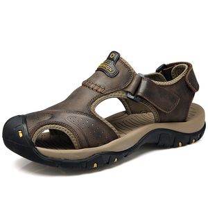 Stor storlek sandaler män 2022 sommar ny andningsbar tå sandal utomhus fritid casual strandskor 002