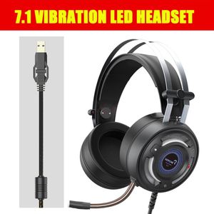 Wholesale gaming vibration headset for sale - Group buy new channel home theatre surround vibration breathe led gaming headsets headphone for computer ps4 web bar286n