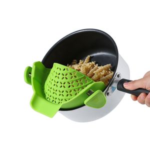 Colino per alimenti per frutta e verdura calda Filtri a scatto resistenti al calore da cucina Filtri a clip in silicone HH22-172