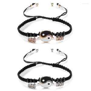 Цепочка ссылки 2 шт/установить высококачественные модные украшения для рождения браслет на день рождения yin yin yan charm подвесный подвесный браслет для ручной веревки Inte22