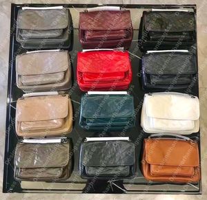 Tasarımcı Çantalar Omuz Çantası Lüks Tasarımcı Niki Waxy Deri Messenger Kadınlar Çapraz Vücut Çanta Satchel Lady Vintage Tasarım Sacoche Klasik Sıkıntılı Dicky0750