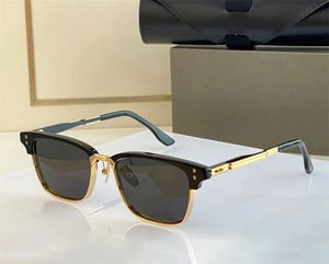 Modische, beliebte Designer-Sonnenbrille für Herren und Damen, Metall plus Platte, Retro-Quadrat, kleiner Rahmen, Hip-Hop-Trend-Stil, Sonnenbrille von höchster Qualität, Anti-Ultraviolett, mit Etui