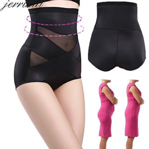 Jerrinut High midjetränare Body Shaper Slimming Underwear Women Bindes and Shapers Corset Briefs For Woman Sexy Briefs L220802