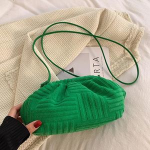 Torby wieczorowe luksusowe torebki z ręcznikiem 2022 Kobiety moda Solid pasek przenośny ramię Bagevening