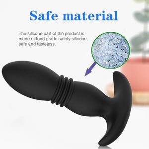 Trådlös fjärrkontroll anal vibratorsträngande dildo vibratorer manlig prostata massager rumpa plug vibrador sexiga leksaker för män