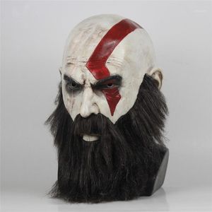 Gra Bóg Maska Wojny Cosplay Kratos Latex Halloween Scary Horror Masquerade Dekoracje Party Reps Drop