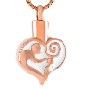 Collane con ciondolo Collana con urna per contenere le ceneri Madre Bambino Per sempre Amore Cuore Acciaio inossidabile Cremazione Gioielli Ricordo Memoriale IJD93