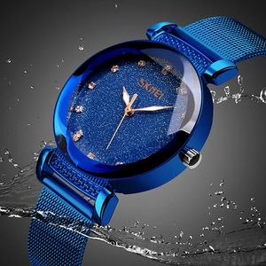 Relógios de pulso Quartz observa mulheres moda de aço inoxidável pulseira à prova d'água Girls Watch Risk