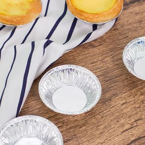 Sublimatie Bakvormen stks Gezins Hulpprogramma Disposable Aluminium Folie Bakken Cups Ei Tart Pan Cupcake Case Tar Cake Mold