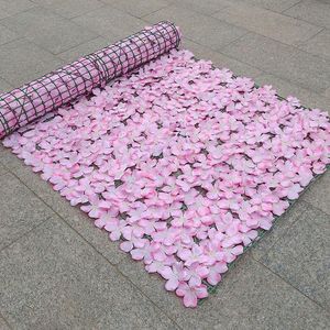 Ghirlande di fiori decorativi Roll Up Recinzione Fiore artificiale Pannello murale Pianta Edera Balcone Cortile Decorazione del giardino Fila di nozzeDecorativo