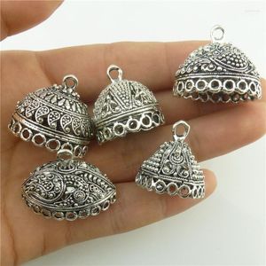 Pendant Necklaces 5pcs/set Vintage Metal Ethnic Flower Leaf Beads Cap Tassel Ends Filigree Charms Handmade Women JewelryPendant Elle22