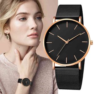 2022 Fashion Reloj Mujer Quartz Watch Simple Watch Ladi Mh Stainls Steel Leisure Bracelet Metal Watch Hour Relogio