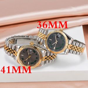 Montre de Luxe Men's Automatic Mechanical Watch Silver Strap Sapphire Glass All rostfritt stål Vattentät Watch Women's Gold