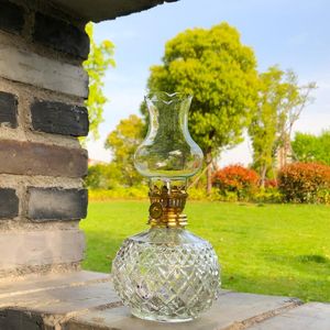 Lámparas de mesa de vidrio antiguo Kerose Color clásico Keroseno Luces vintage Luces Vintage Decoración de aceite Regalos Lintería