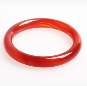 Bracelete chinês natural inimaginável lindo jade vermelho pulseira 62 mm feminino