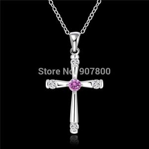 Pendant Necklaces 2022 Design Silver Color Austrian Crystal Cross Necklace Fashion Jewelry Beautiful Lovely GiftPendant