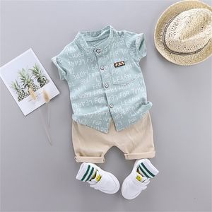 1 4 anni Ragazzi vestiti Baby Summer Letter Shirt Set Stampa 2 pezzi Pantaloni a maniche corte per neonato Toddler Boy Suit 220620