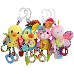 Animal Baby Rattles born Grab Ability Training Dolls Infant Stroller Bed Hanging Bell Plush Toys 012 Month 220531