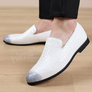 Italiano The Office Leather Shoes Loafers for Men Casual Dress Slip on Shoes Mens Business Suit Zapatos