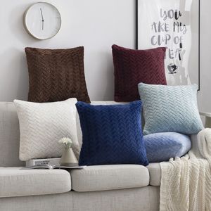 Cushion Cover 43 43cm Plush Decorative Pillows Covers Home Soft Pillow Case For Living Room Bedroom Throw Sofa 220623