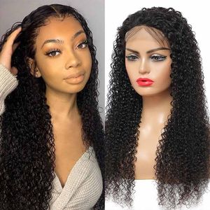 13x6x1 Curly Frontal Wig Kinky Curl Human Hair Wigs Hd Lace Front Wig 13x4 Brazilian Transparent 4x4 Lace Closure Wig 30 Inch