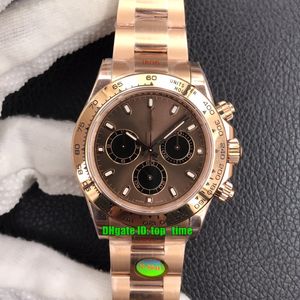 N Factory V4 Luxusuhren 116505 40 mm 904L CAL.4130 Automatik-Chronograph Herrenuhr Schokoladenzifferblatt Roségoldarmband Herrenarmbanduhren