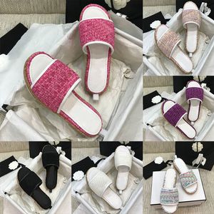 Rope Woven Slippers Designer Women Slides Sandals Summer Fashion Beach Party Shoes
