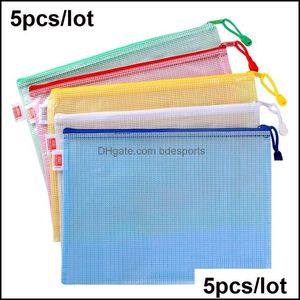 Depolama Çantaları Ev Organizasyonu Housekee Bahçe Dosyaları Şeffaf A4 Dosya Klasör Masa Kağıt Kağıt Kalem Belgesi Organizatör Su geçirmez çanta S