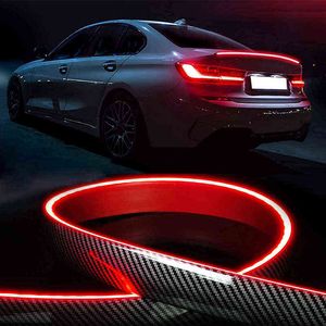 Universal Car EXterior Parts Carbon Fiber Led Rear Spoiler Light For Car BMW 12V Turn Signal Brake DRL Lamp Modified Accessories Y220708