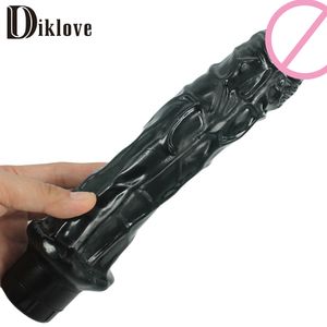 Duang 9,84 pollici 25cm L Enorme dildo nero vibrante, vibratore Super Big Dick, prodotti sexy con pene morbido realistico