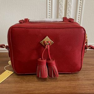 Torebka torebka wytłaczona stary kwiat worka na jedno ramię diamentowy skórzany torba z kamery Tassel Crossbody Bage