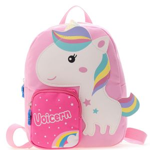 Tela de desenhos animados crianças mochila escolar crianças mochilas kindergarten animal girafa crianças saco de escola para meninas meninos schoolbag 220323