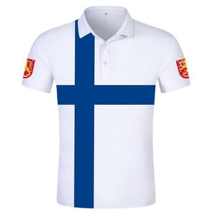 Finland Polo Shirt Free Custom Name Fin Polo Shirt Nation Flag Fi Finnish Swedish Suomi Print College Po Diy Country Clothes 220702