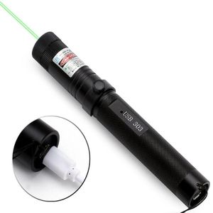 Laserpekare USB -laddning 303 Hög effekt 5 MW Dot Green Laser Pen Single Point Starry Burning Lazer High Quality193J