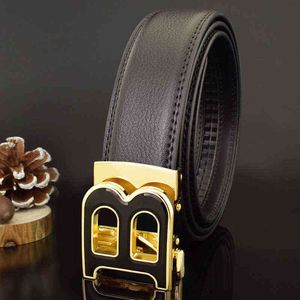 High quality Designer Belts Men Fashion B Letter Luxury Famous Brand Genuine Leather Belt Men Classic Exquisite Waist Strap H220427