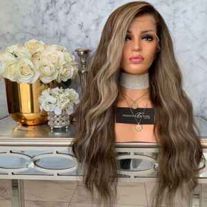 Romantikv￤v syntetiska peruker Deep Wave Natural Wave Long Curly Hair Rose Net Wig Wig