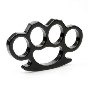 Finger Fiber Thickened Glass Tiger Black Fist Clasp Self-defense Iron Four Fingers with Rope for Self Defense Y1VM