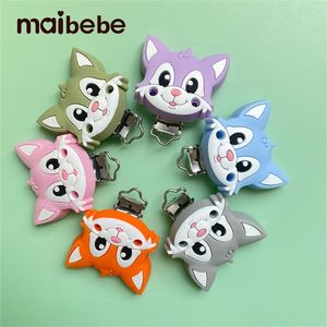 10pcs Pacifier Clip Silicone cat mary Teether Clips Pacifier Dummy Chain Holder Soother Nursing Pacifier Accessorie 220507