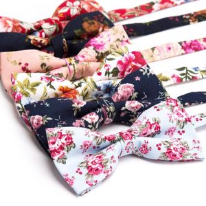 Bow Ties Mens Tie Cotton Printing Fashion Neck Rose Floral Wedding Parties Bowtie Noeud Papillon Homme Mariage Shirt AccessoriesBow