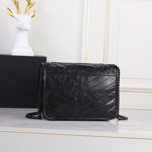 5A designer bag real Calfskin Leather Chain Shoulder Bags Clutch Flap handbag Luxury Crossbody Letter Handbags Women Shopping Totes Purse wallet woman purses
