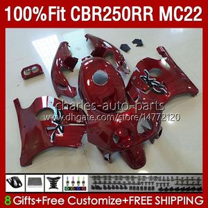 Injection For HONDA CBR250 CBR 250RR 250 RR CC 90-99 131No.24 MC22 CBR250RR 90 91 92 93 94 95 96 97 98 99 250CC 1990 1991 1992 1995 1996 1997 1998 1999 Fairing wine red