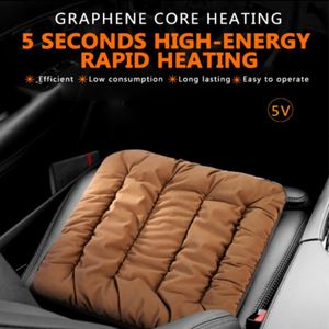 Car Seat Covers Heater Electric USB Heated Heating Cushion Winter Warmer Cover Accessories